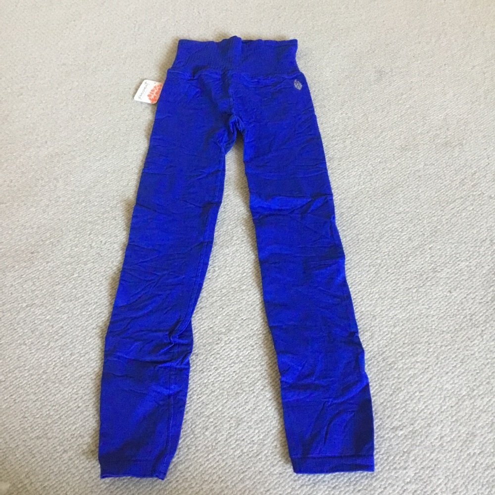 Free People Cobalt Blue High-Waist Leggings